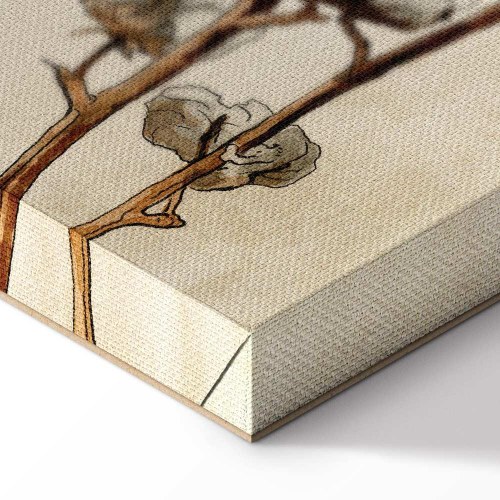 Lærredsbillede Cotton Branches - lodret