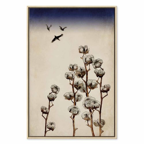 Lærredsbillede Cotton Branches - lodret