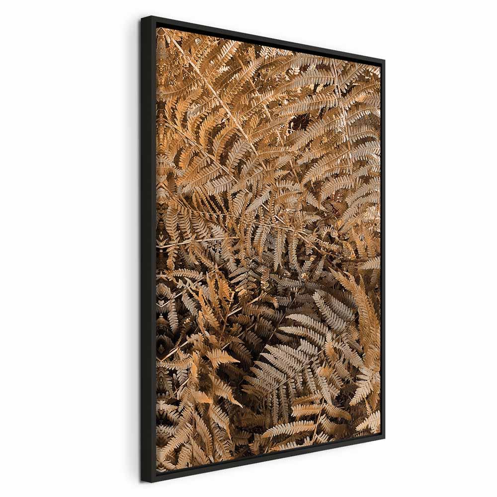 Lærredsbillede Mystisk Bregne 1-delt lodret - 40 x 60 cm - I en sort træramme