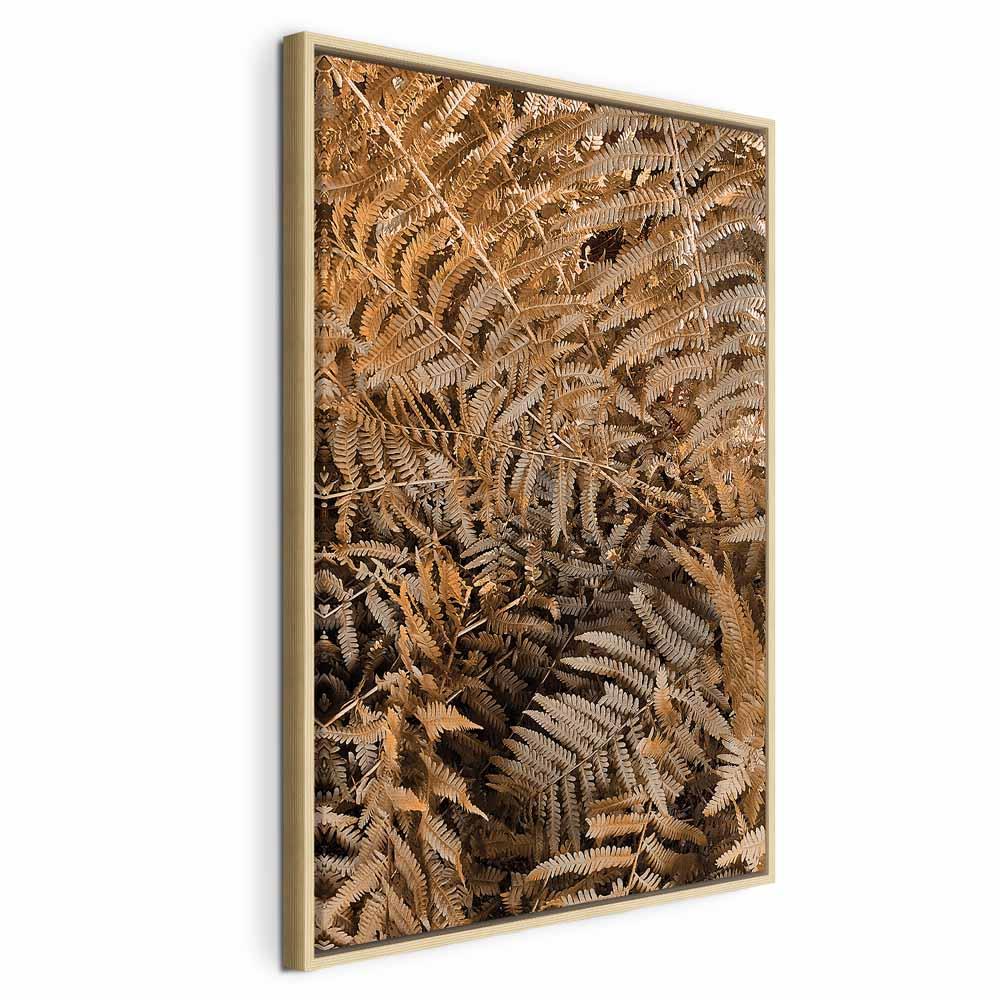 Lærredsbillede Mystisk Bregne 1-delt lodret - 40 x 60 cm - I en naturlig træramme