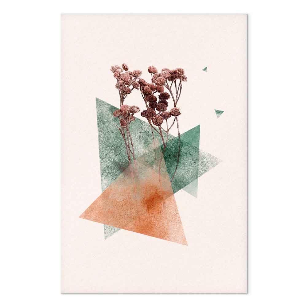 Billede på lærred - Modernist Flower, lodret vægbillede i 1 del - 80 x 120 cm - Akustisk