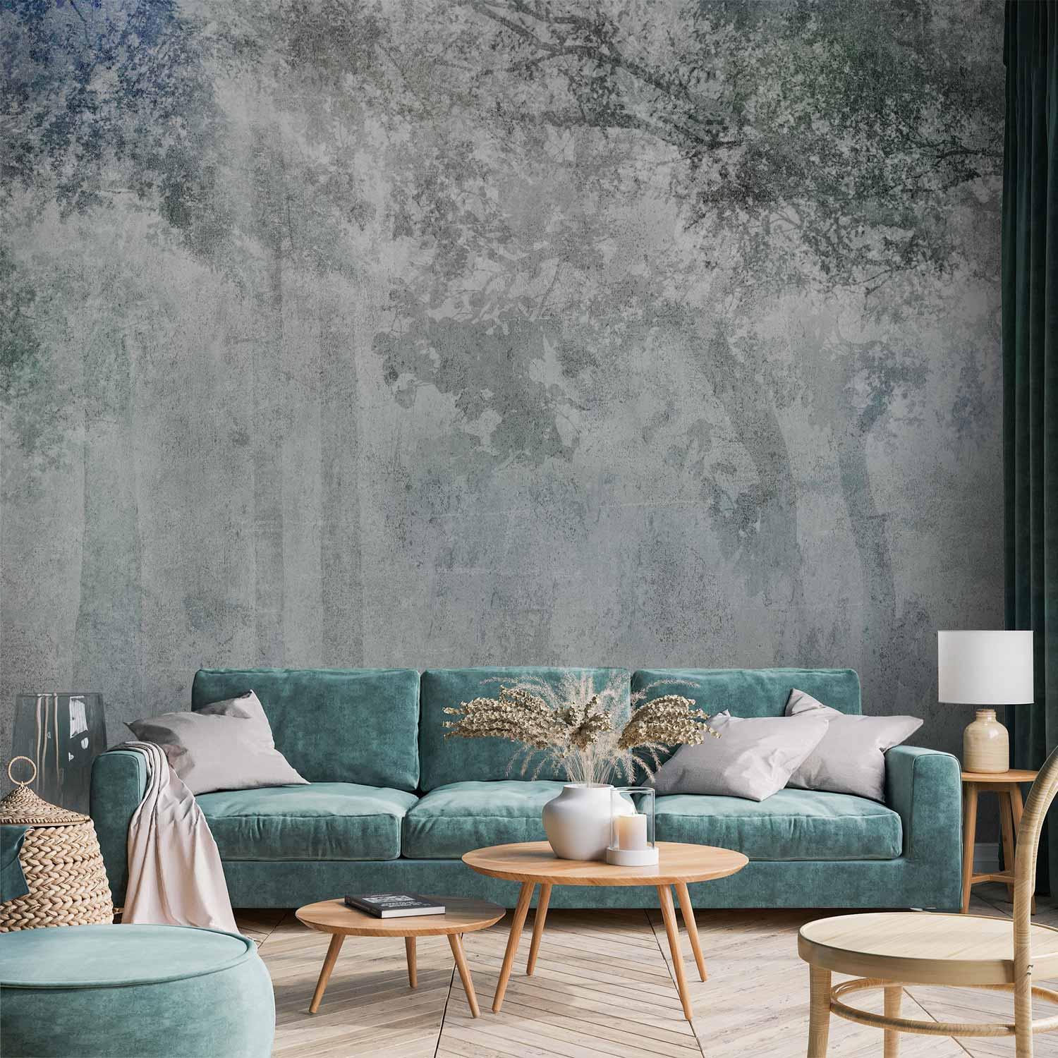 Fototapet Echo Tree med skovmotiv til væg - fås i Standard, Premium, Selvklæbende og Vandtæt - 400 x 280 cm - Standard