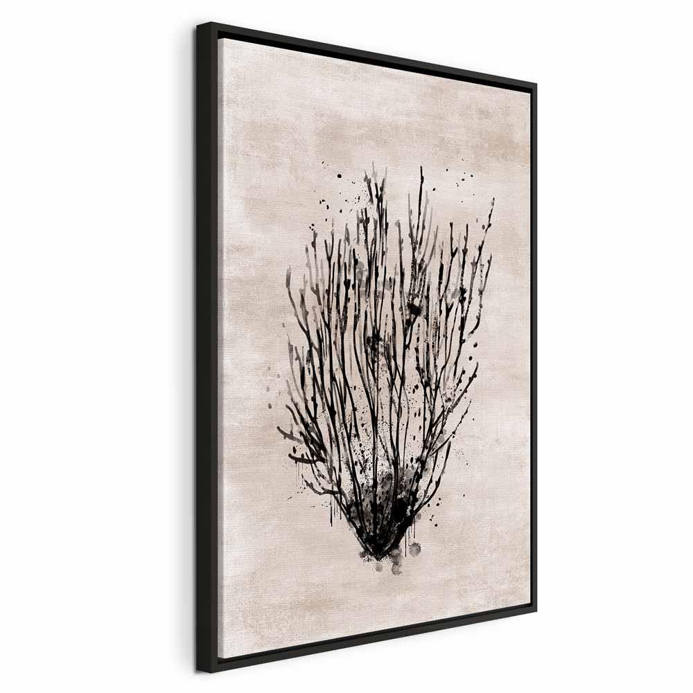 Lærredsbillede Havkrat 1 del lodret - 40 x 60 cm - I en sort træramme