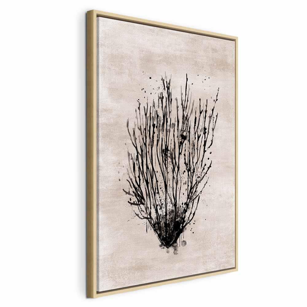 Lærredsbillede Havkrat 1 del lodret - 40 x 60 cm - I en naturlig træramme