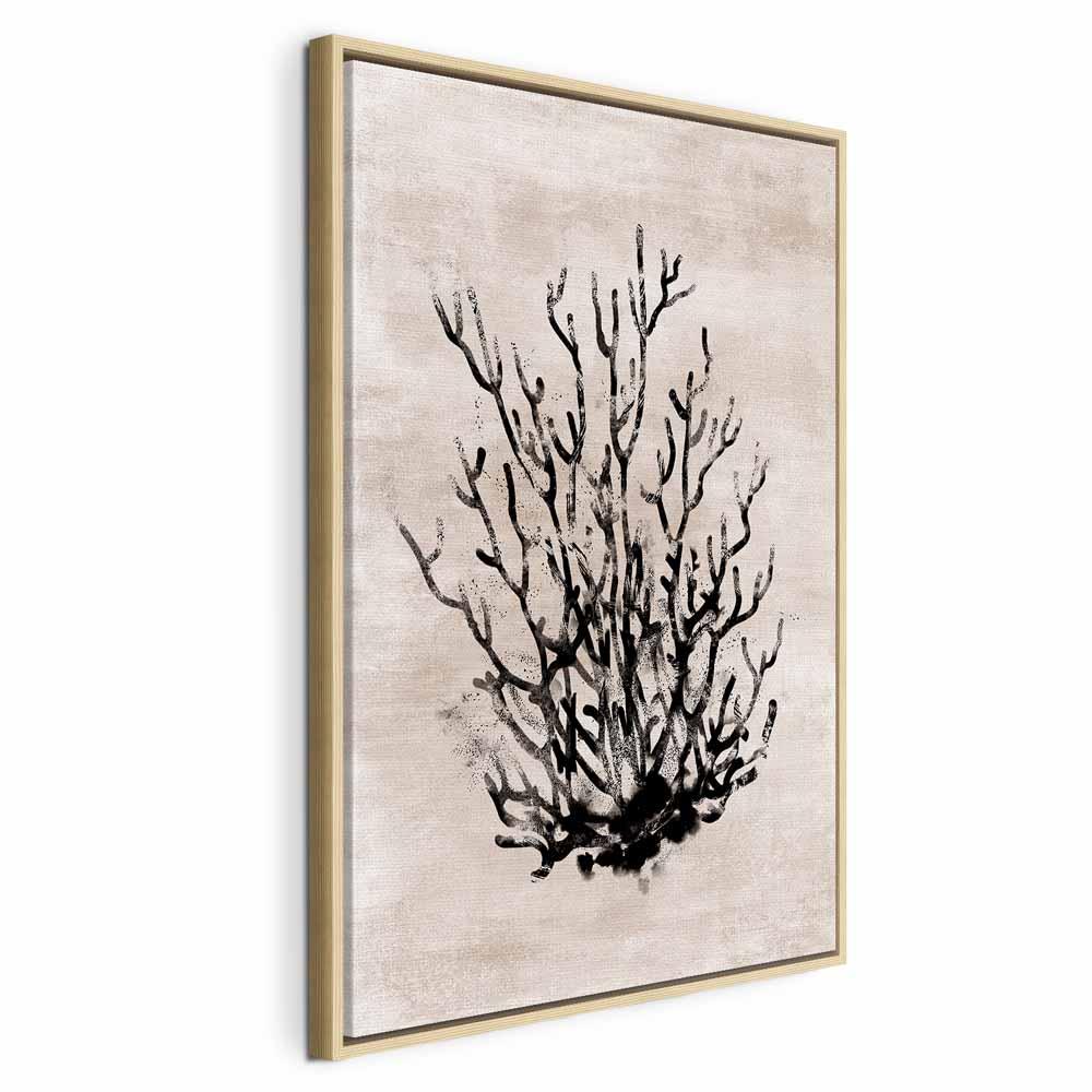 Lodret lærredsbillede - Water Bush, 1 del - 40 x 60 cm - I en naturlig træramme