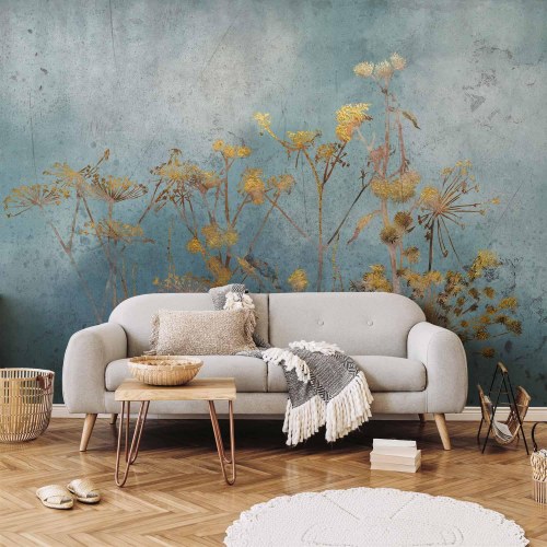 Fototapet Ved Daggry med blomstermotiv