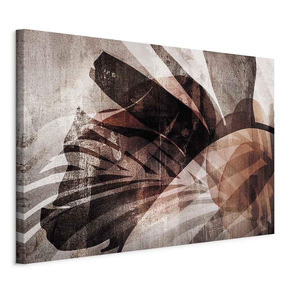 Lærredsbillede Penetrating Nature - abstrakt vægbillede i bredt format - 120 x 80 cm - Standard