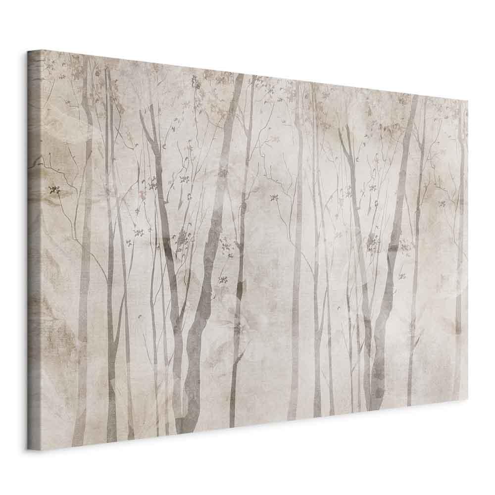 Lærredsbillede Beige Forest of Thoughts - 1 del, bredformat - 60 x 40 cm - Standard