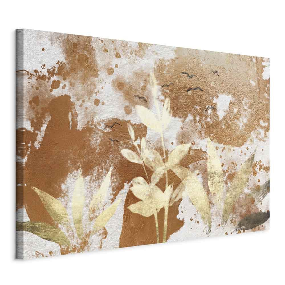 Lærredsbillede Landlig atmosfære - 1-delt bred vægdekoration med blomstermotiv - 60 x 40 cm - Standard