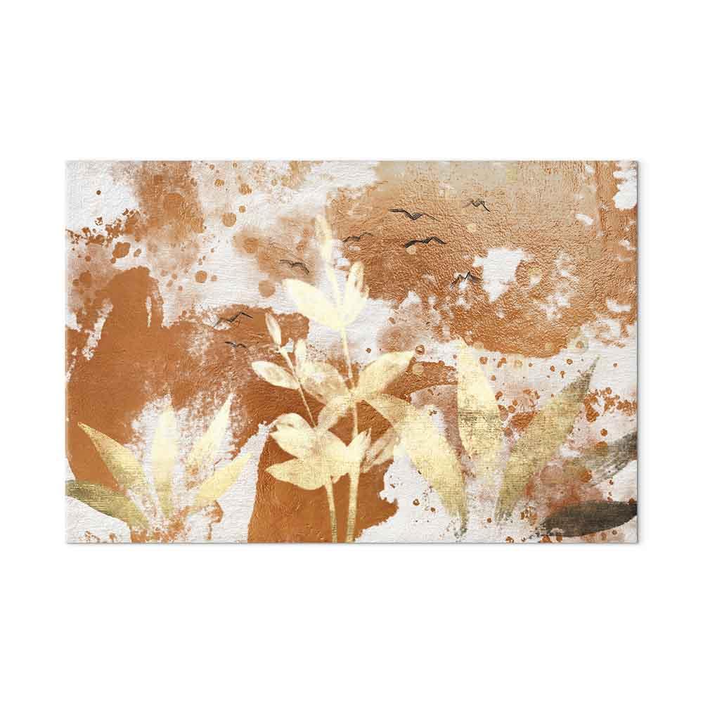 Lærredsbillede Landlig atmosfære - 1-delt bred vægdekoration med blomstermotiv - 60 x 40 cm - Akustisk