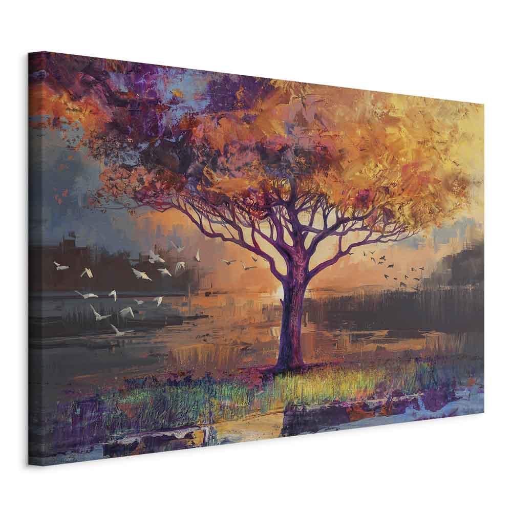Billede på lærred - Efterårsskitser 1 del Wide vægdekoration - 120 x 80 cm - På italiensk lærred