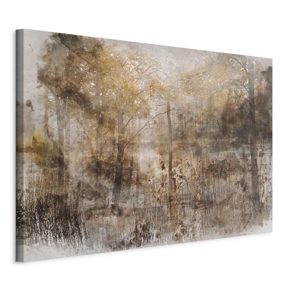 Billede på lærred Skovens hjerte - bredformat - 90 x 60 cm - På italiensk lærred