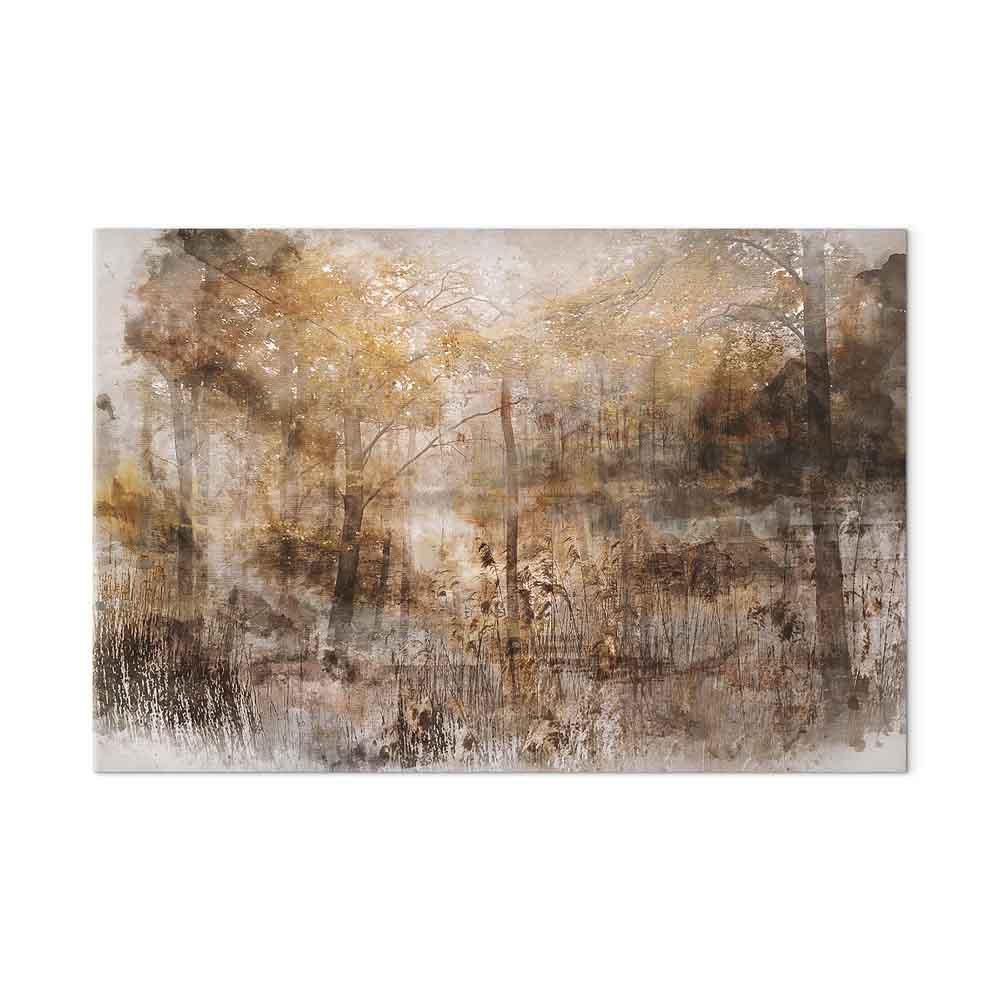 Billede på lærred Skovens hjerte - bredformat - 120 x 80 cm - Premium Print