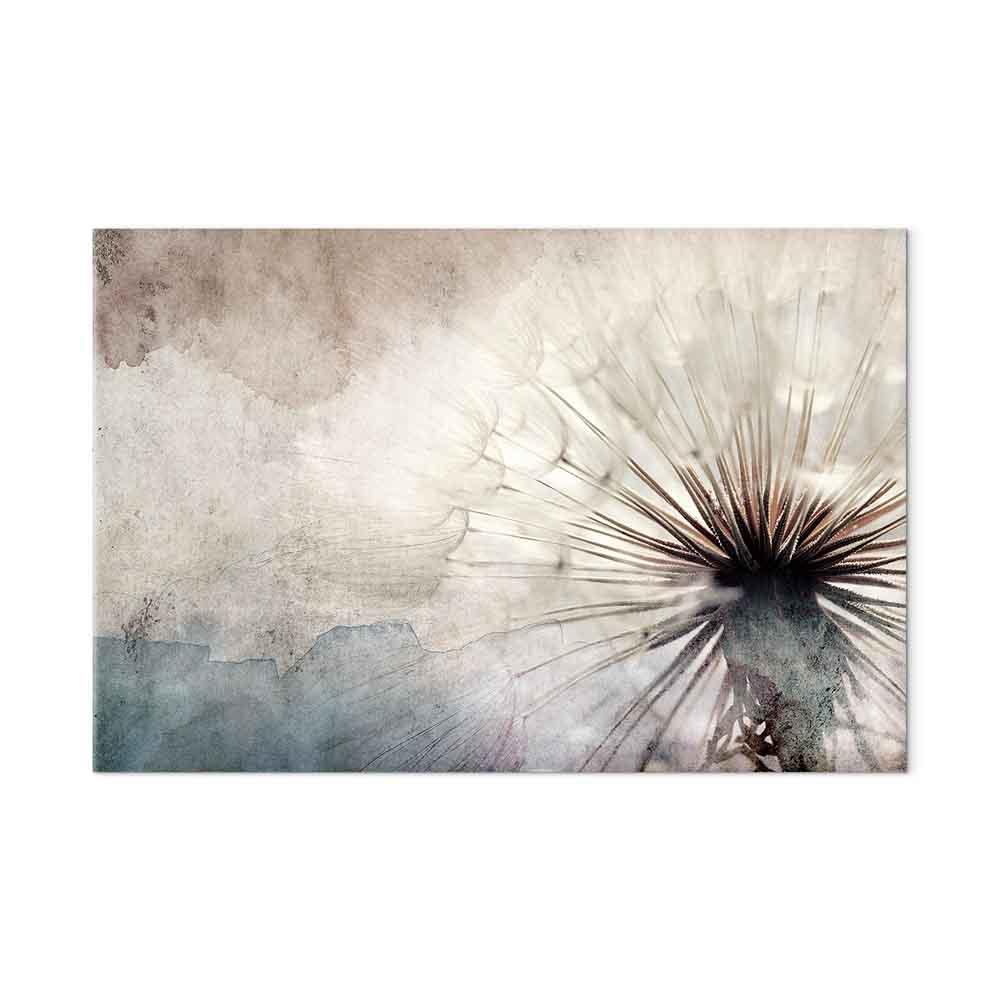 Lærredsbillede Mælkebøtter i Skyerne - bredt blomsterbillede - 90 x 60 cm - Standard