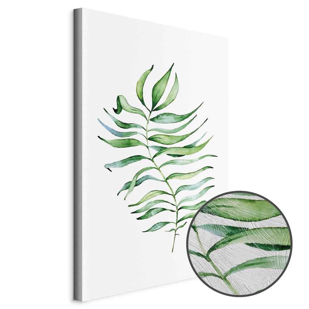 Lærredsbillede Dancing Leaf lodret - bladmotiv - 60 x 90 cm - Premium Print