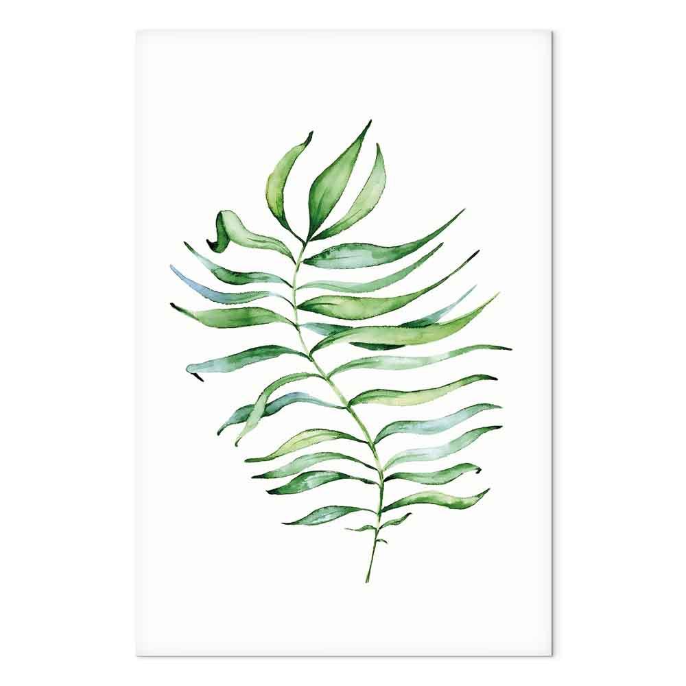 Lærredsbillede - Dancing Leaf lodret vægdekoration med bladmotiv - 40 x 60 cm - Standard