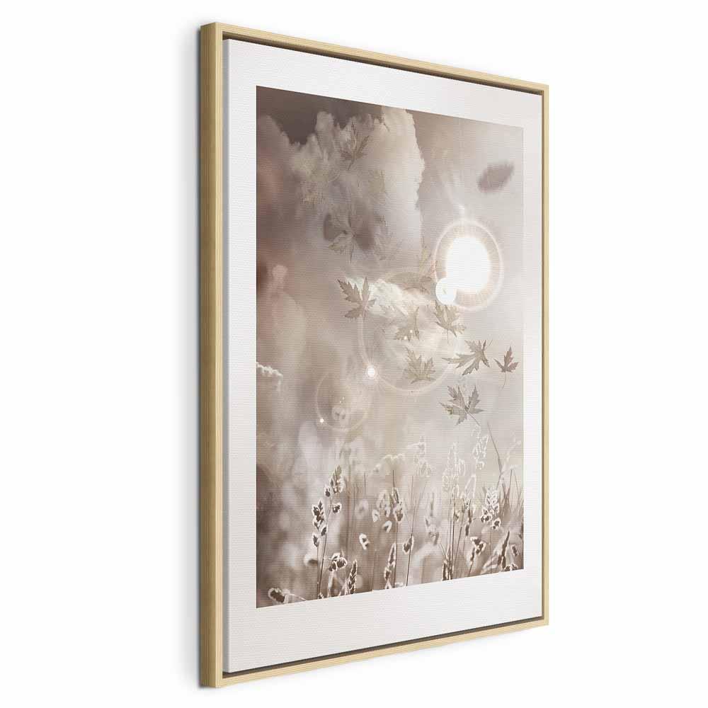Lærredsbillede Flare - vertikalt billede i 1 del med naturmotiv til vægdekoration - 40 x 60 cm - I en naturlig træramme
