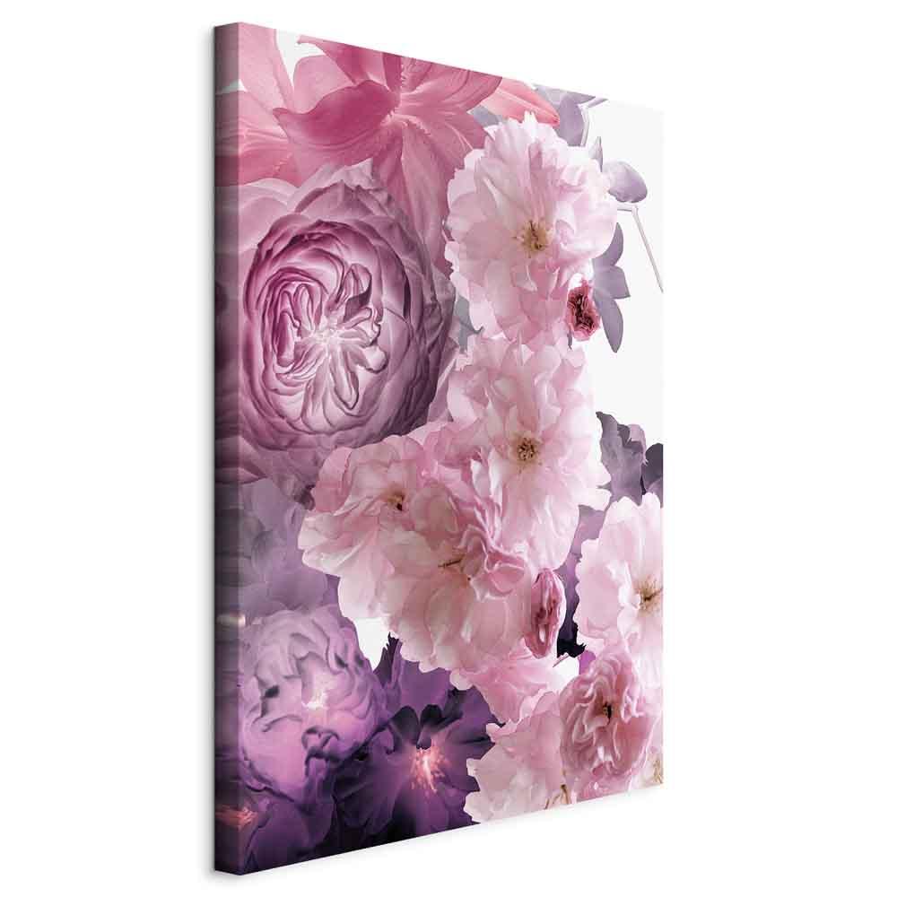 Lærredsbillede Garden of Floral Scents i rosa nuancer - 60 x 90 cm - På italiensk lærred