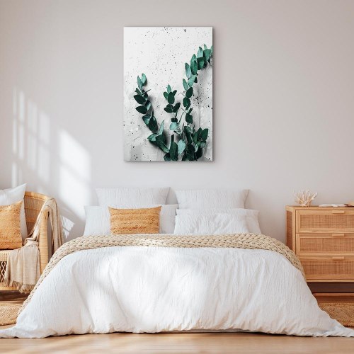Lærredsbillede Eucalyptus Scent 1-delt lodret - vægbillede med blade