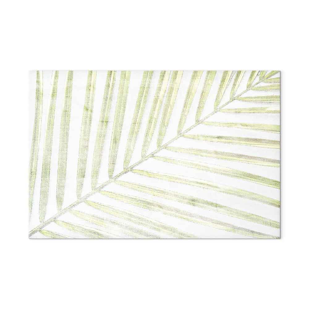 Lærredsbillede Palm Leaf - 1 del, bredt format med tropisk bladmotiv til vægdekoration - 60 x 40 cm - Akustisk