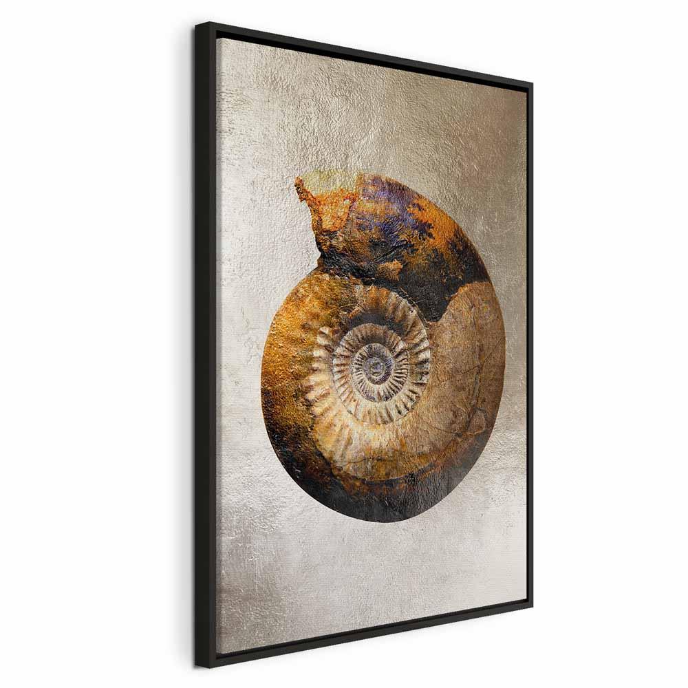 Billede på lærred - Petrified Colour 1 del lodret abstrakt vægdekoration - 80 x 120 cm - I en sort træramme