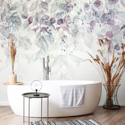 Fototapet Gentle Touch of Nature - anden variant med blade