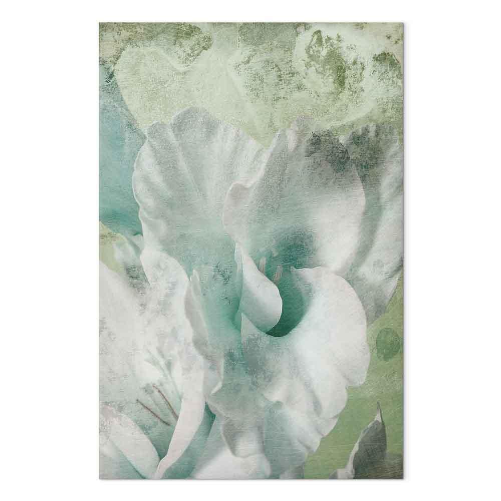 Lærredsbillede Mint Fog - 1 del, lodret abstrakt vægbillede - 80 x 120 cm - Akustisk