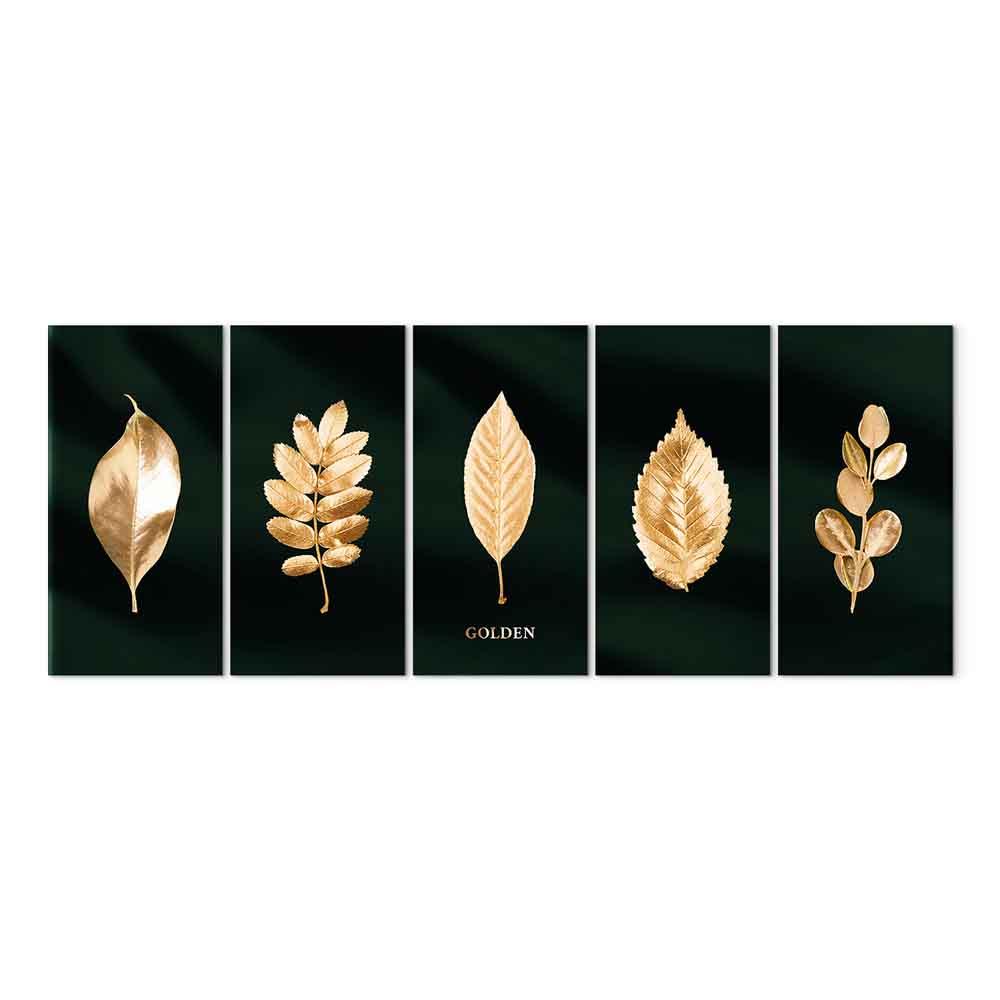 Noble Collection lærredsbillede i 5 dele smal 200 x 80 cm - 200 x 80 cm - Standard