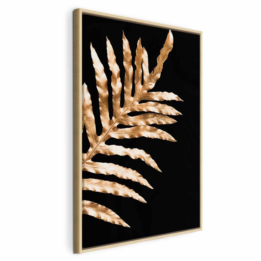 Lærredsbillede Magisk Bregne 1-delt vertikalt - 40 x 60 cm - I en naturlig træramme