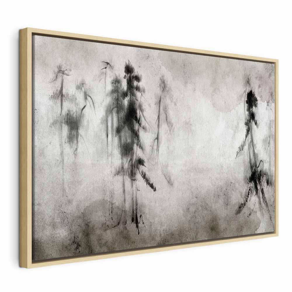 Lærredsbillede - Naturets mystiske takt (1 del) - bredt format - 60 x 40 cm - I en naturlig træramme