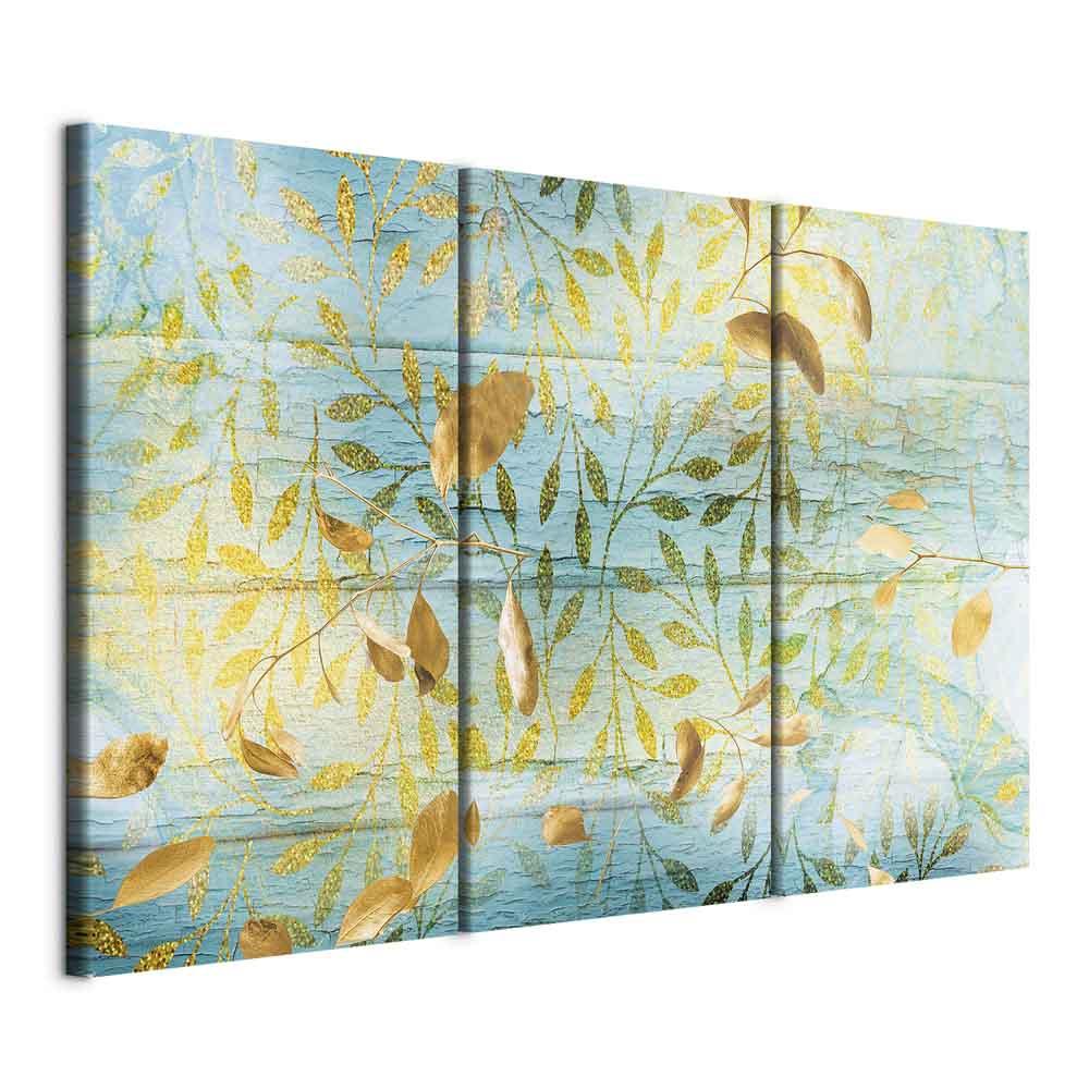 Lærredsbillede Golden Harvest i 3 dele - 60 x 40 cm - På italiensk lærred