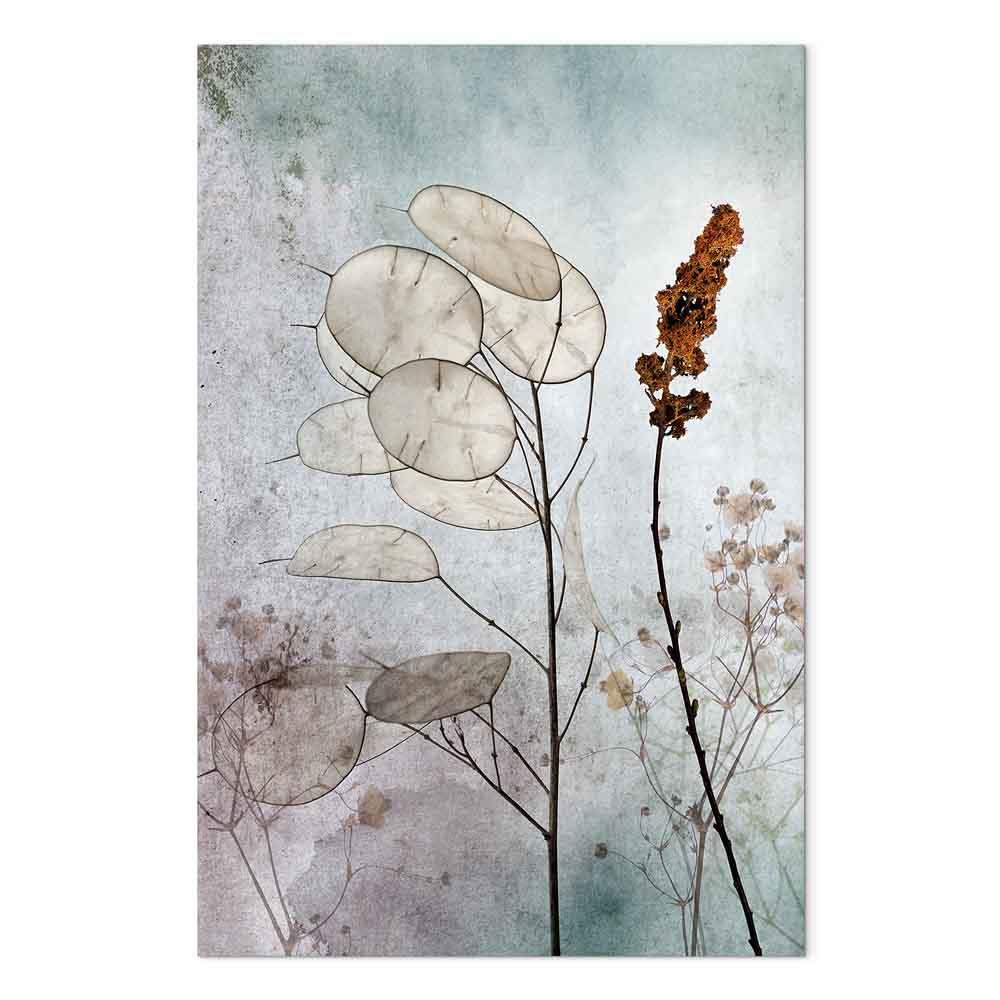 Billede på lærred - Tåget Lunaria, 1-delt lodret vægdekoration - 40 x 60 cm - Standard
