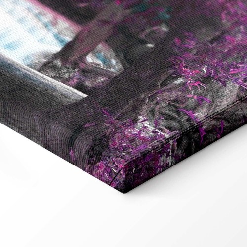 Lærredsbillede Vandfald og Buddha - 100 x 50 cm, Standard