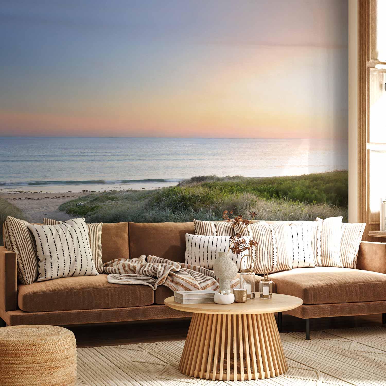 Fototapet Morgenstur på stranden - 147 x 105 cm - Selvklæbende