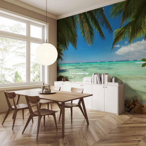 Fototapet med strand og hav - Afslapning på stranden