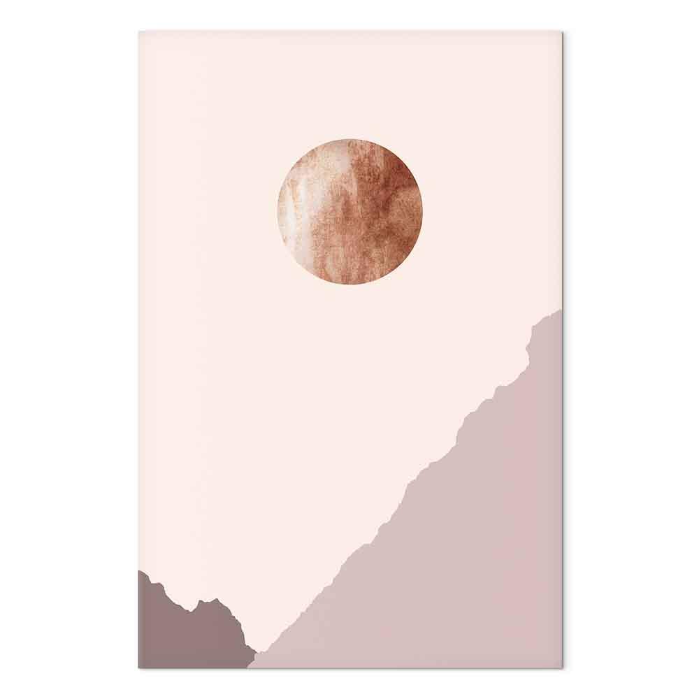 Abstrakt billede på lærred - Mountain Planet 1-delt lodret - 80 x 120 cm - Akustisk