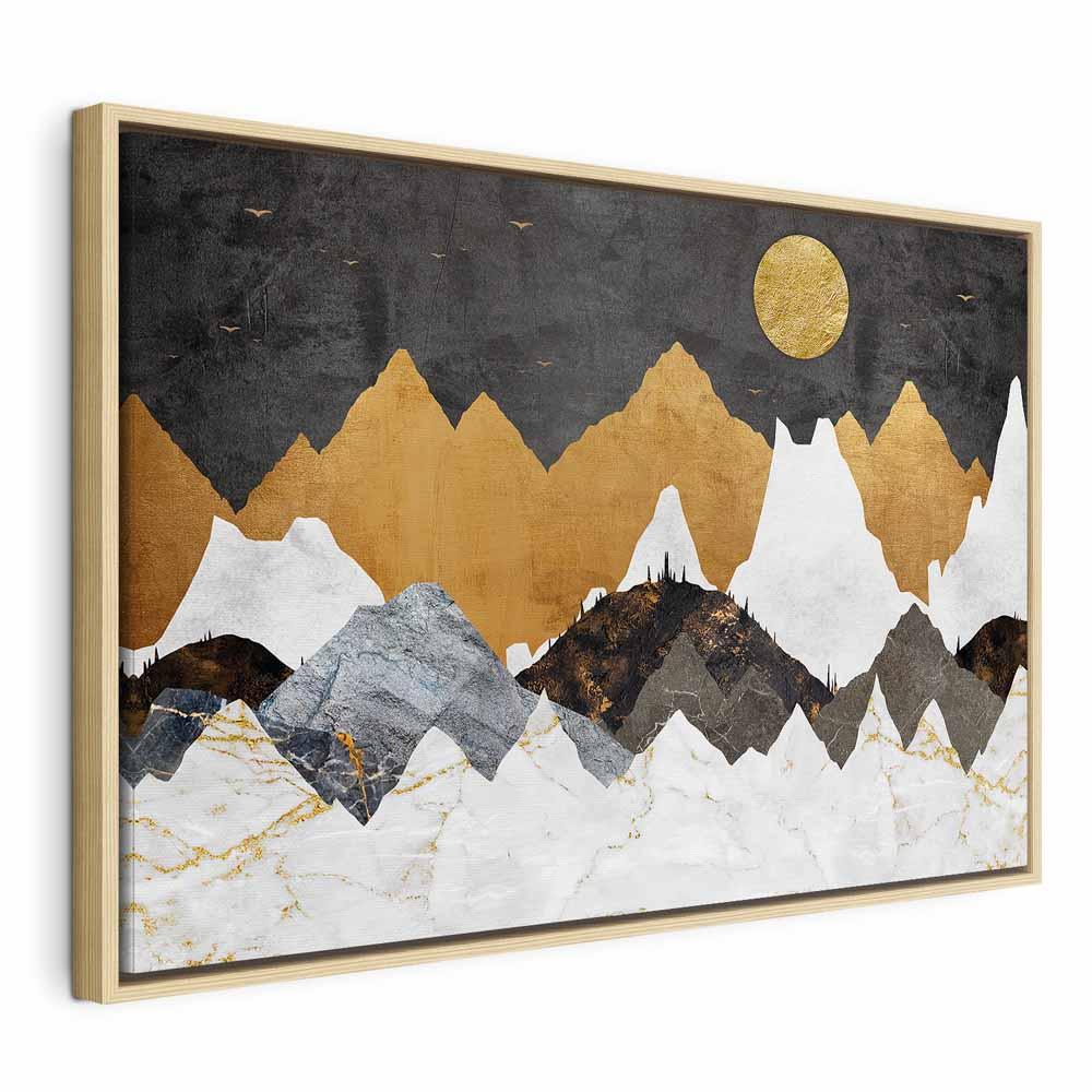 Lærredsbillede Cold Night - 1-delt, bredformat - 120 x 80 cm - I en naturlig træramme