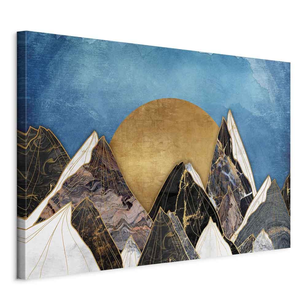 Lærredsbillede - Ensom rejse 1 del, bredformat med landskabsmotiv - 60 x 40 cm - På italiensk lærred