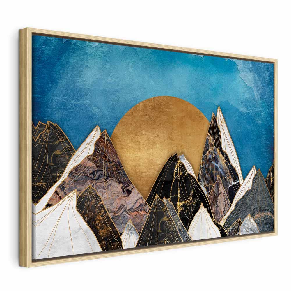 Lærredsbillede - Ensom rejse 1 del, bredformat med landskabsmotiv - 120 x 80 cm - I en naturlig træramme