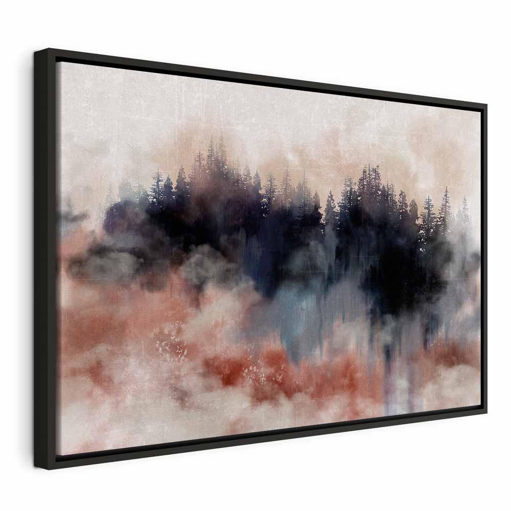 Lærredsbillede Back Home bredformat 120 × 80 cm - 90 x 60 cm - I en sort træramme