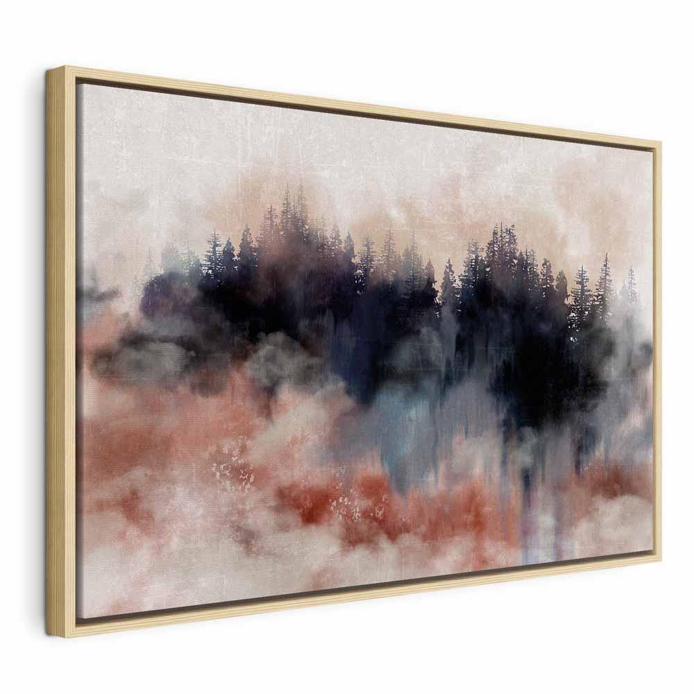 Lærredsbillede Back Home bredformat 120 × 80 cm - 90 x 60 cm - I en naturlig træramme