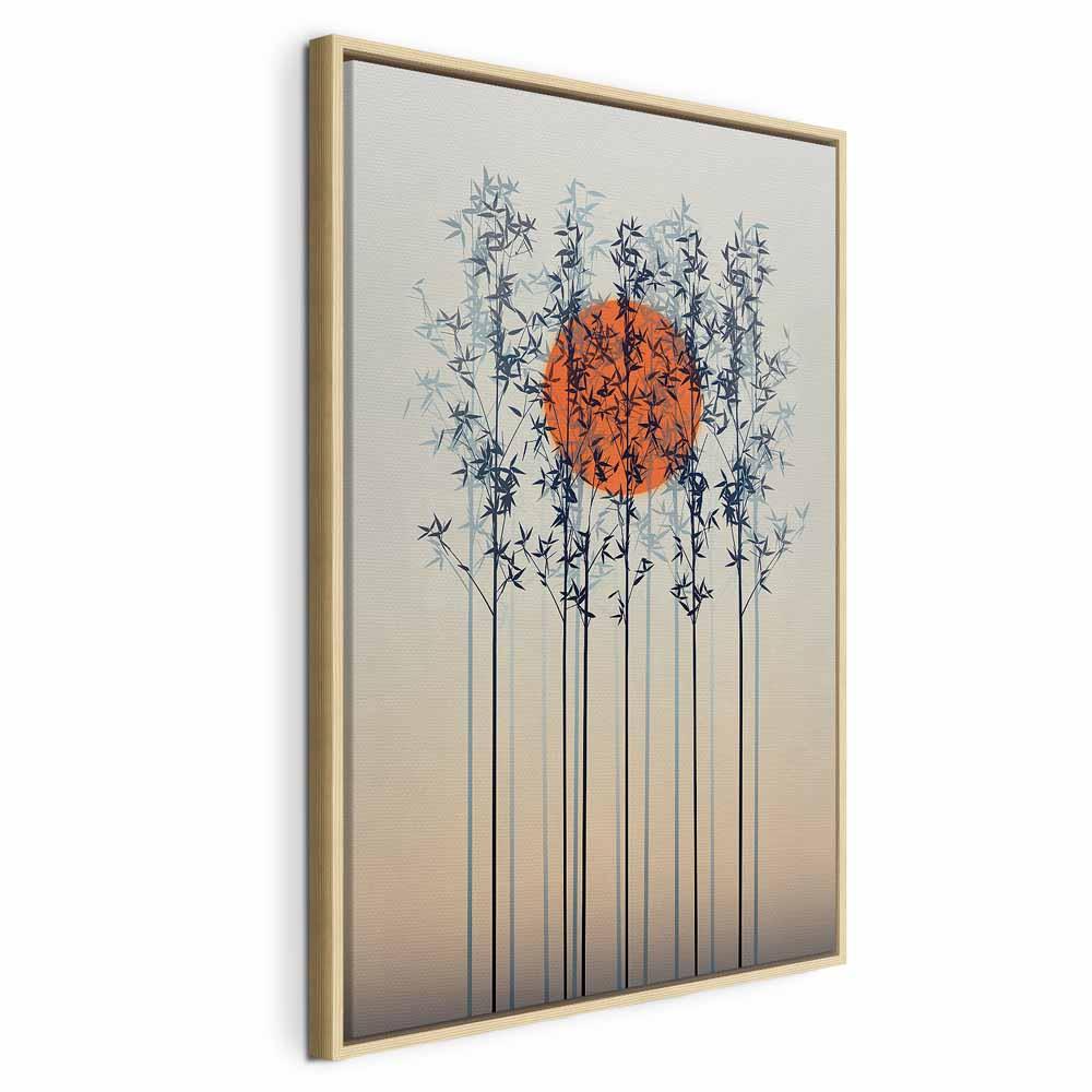 Billede på lærred - Ensom Skumring lodret - 40 x 60 cm - I en naturlig træramme