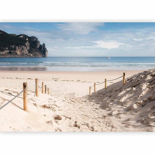 Fototapet Varm juli - landskab med strand og hav