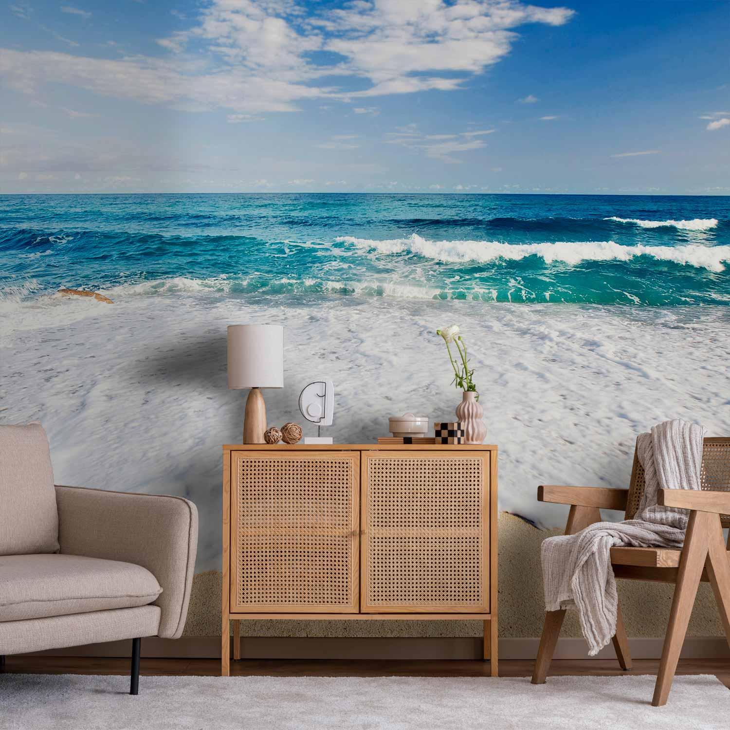 Fototapet Ved Havet - Strandlandskab til Væg - 147 x 105 cm - Selvklæbende