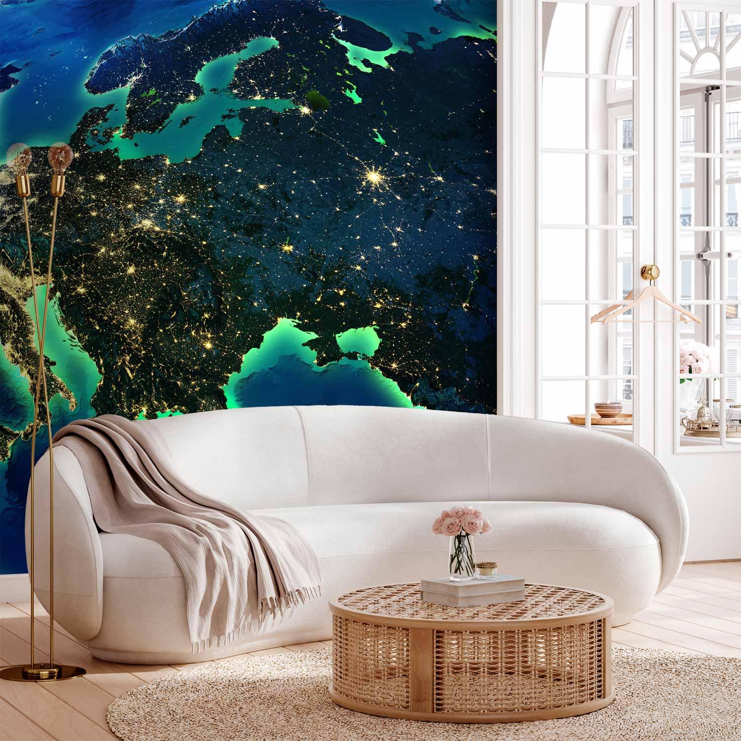 Fototapet Den Blå Planet med jordmotiv - 147 x 105 cm - Selvklæbende