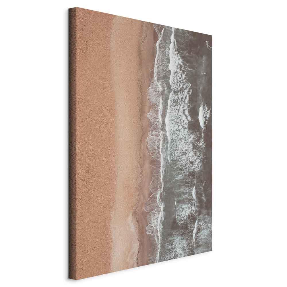 Lærredsbillede Shore Line lodret - strandlandskab - 40 x 60 cm - Standard