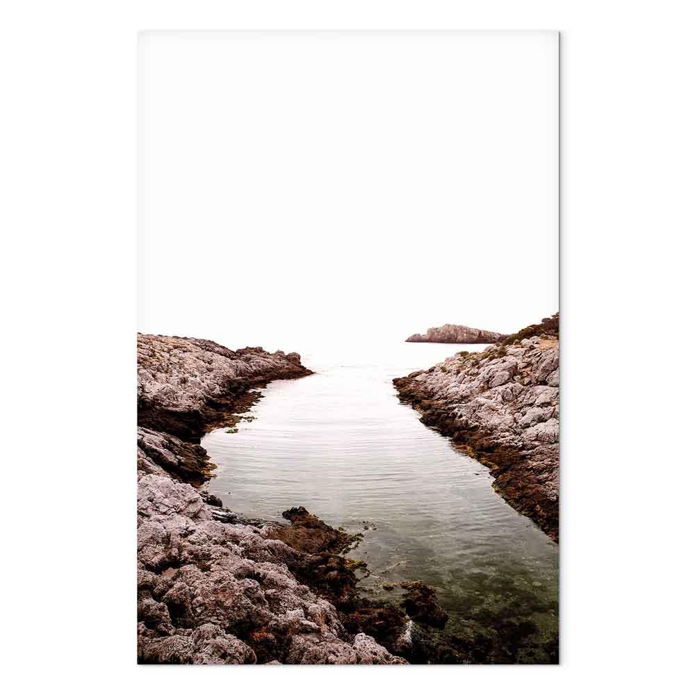 Lærredsbillede Rocky Harbor lodret landskab - 80 x 120 cm - Premium Print