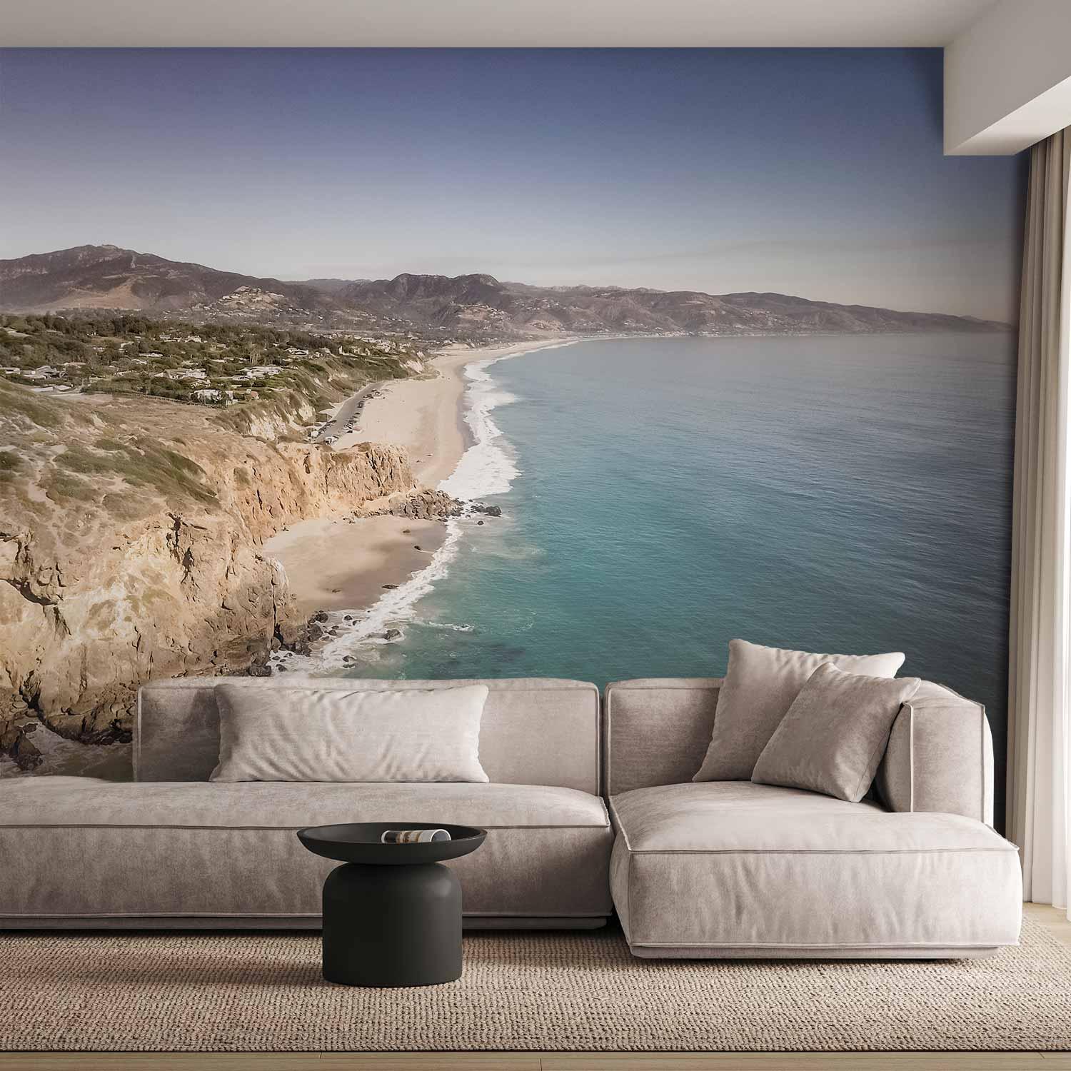 Fototapet Californiansk landskab - vægdekoration med kystmotiv - 450 x 315 cm - Standard