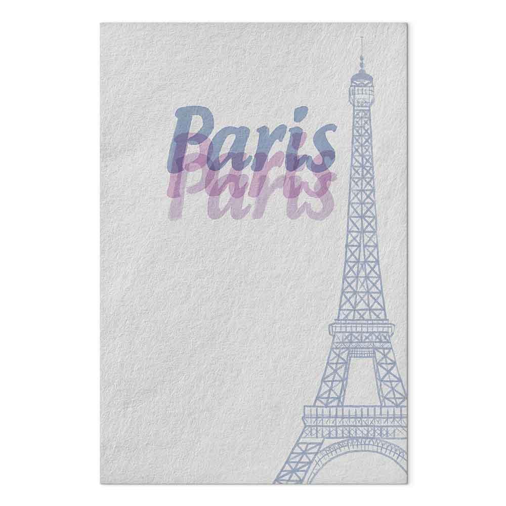 Lærredsbillede Paris i akvarelfarver 1 del lodret - 60 x 90 cm - Premium Print