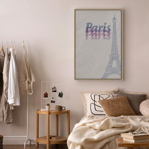 Lærredsbillede Paris i akvarel - lodret